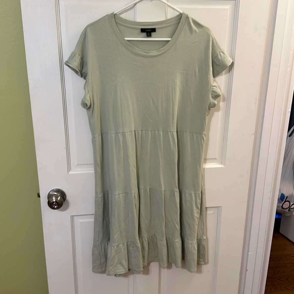 J crew ruffle t shirt dress